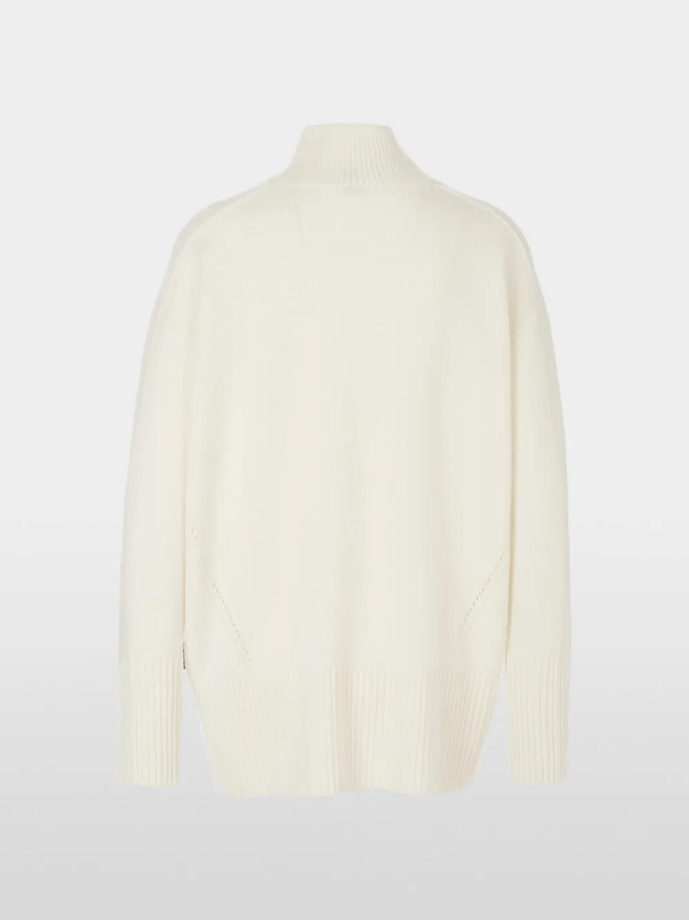 Off White Cashmere Blend Polo Neck Sweater