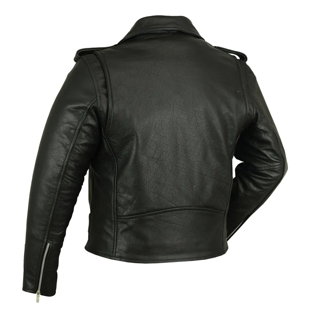 RC732 Men's Premium Classic Plain Side Police Style Jacket