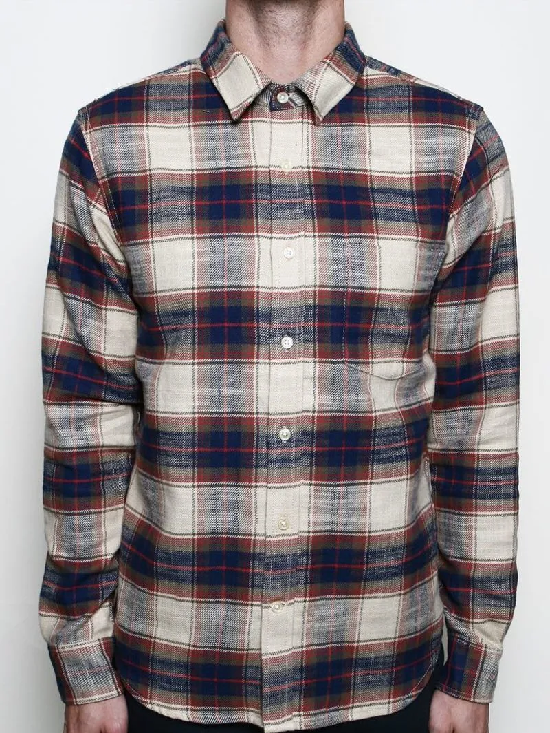 Rogue Territory Oxford Shirt Khaki Slub Plaid