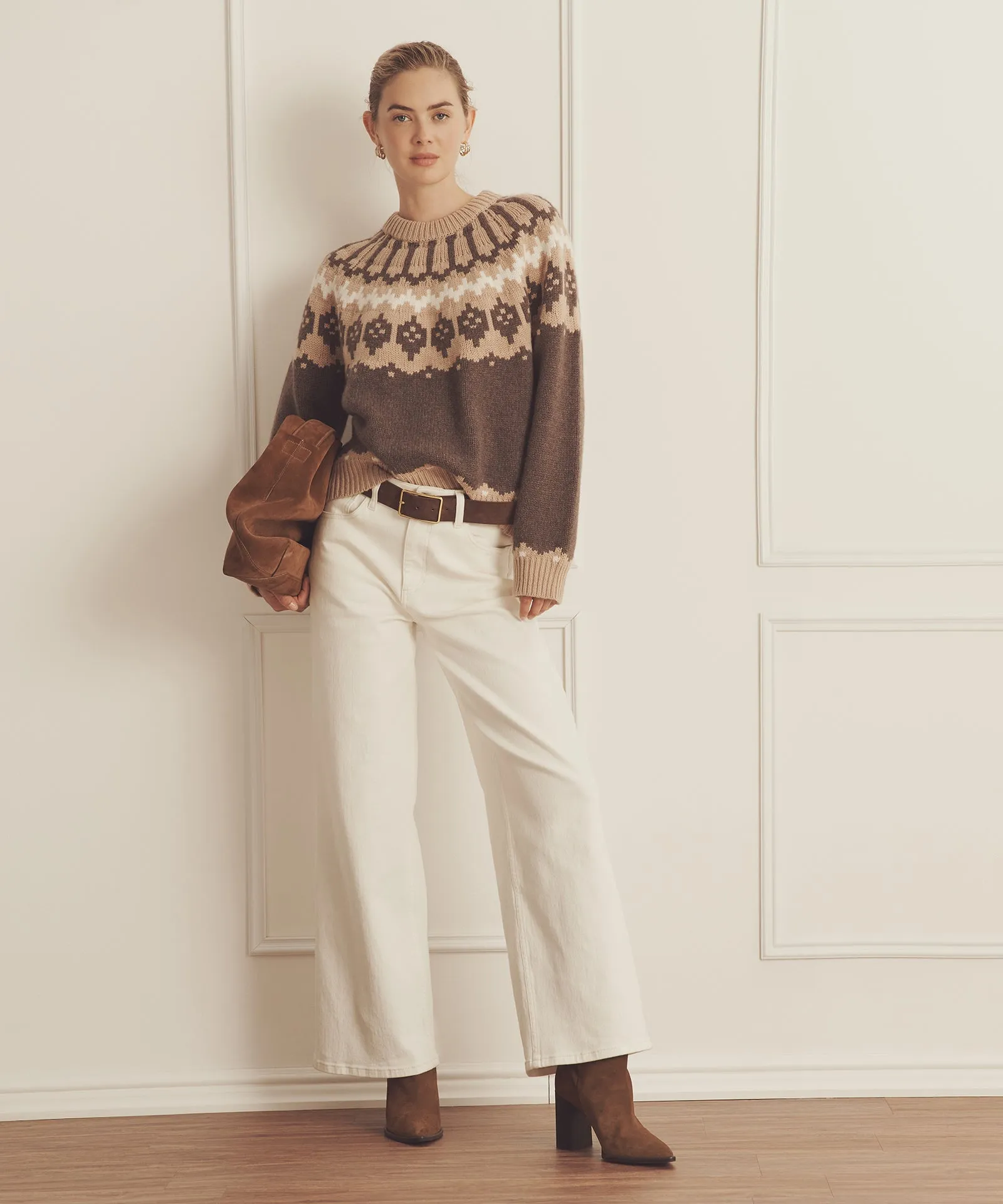 Super Luxe Cashmere Fair Isle Crewneck