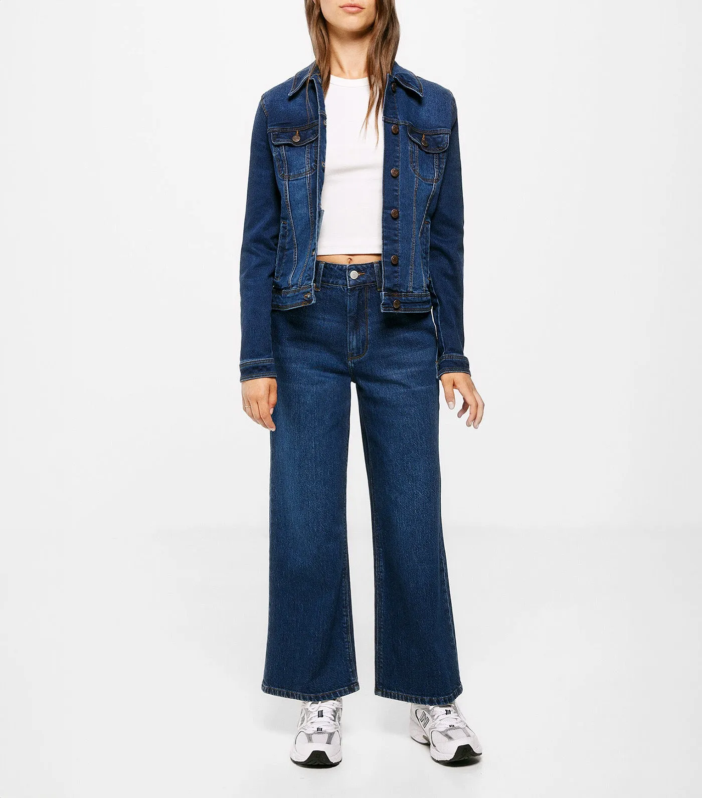 Sustainable Wash Culotte Jeans Dark Blue