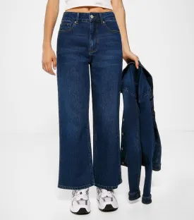 Sustainable Wash Culotte Jeans Dark Blue