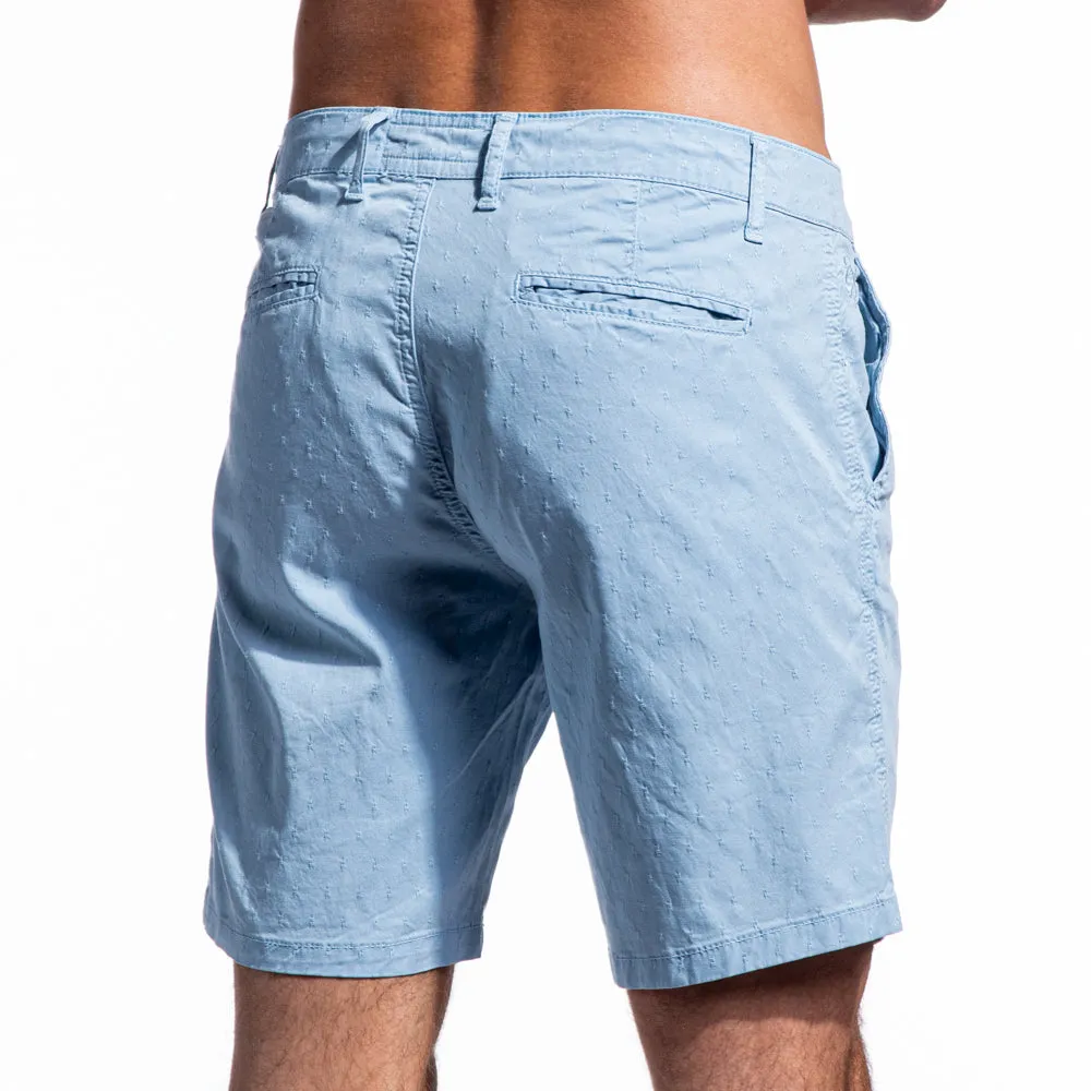 The Carlo Jacquard Shorts - Light Blue