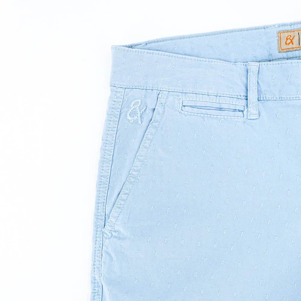 The Carlo Jacquard Shorts - Light Blue