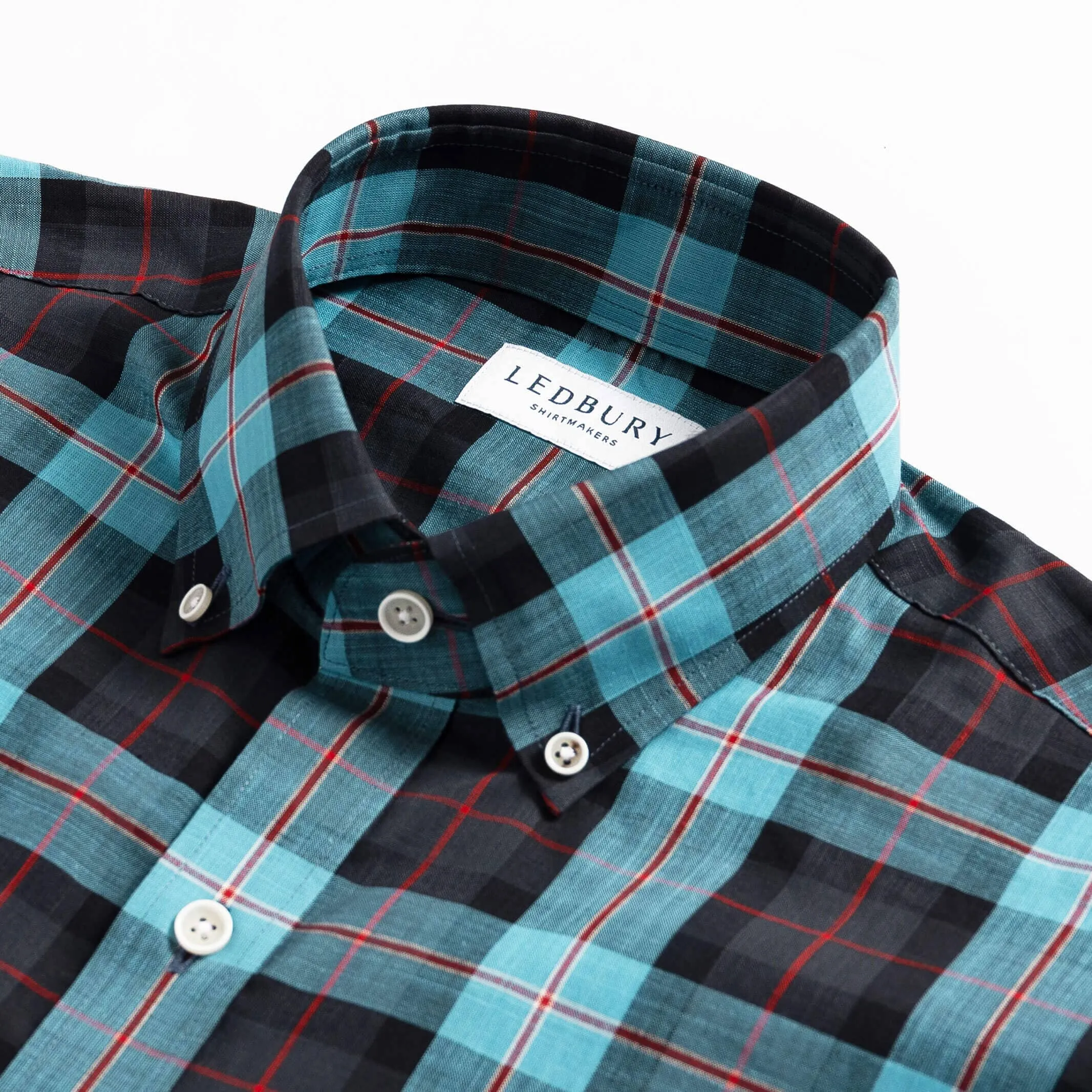 The Weathered Blue Albini Olson Plaid Custom Shirt