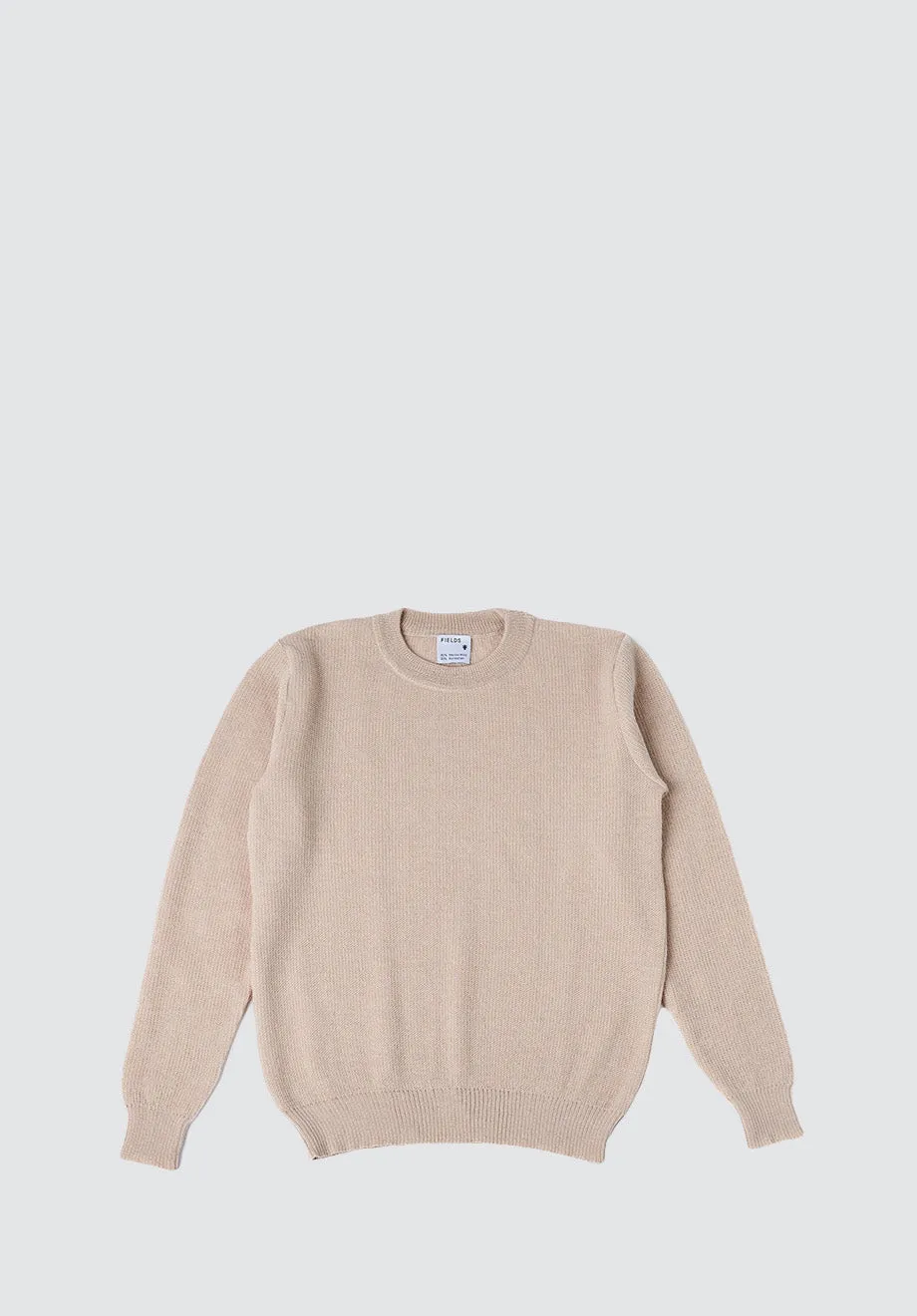 Wool & Mohair Round Neck Knit | Irish Cream